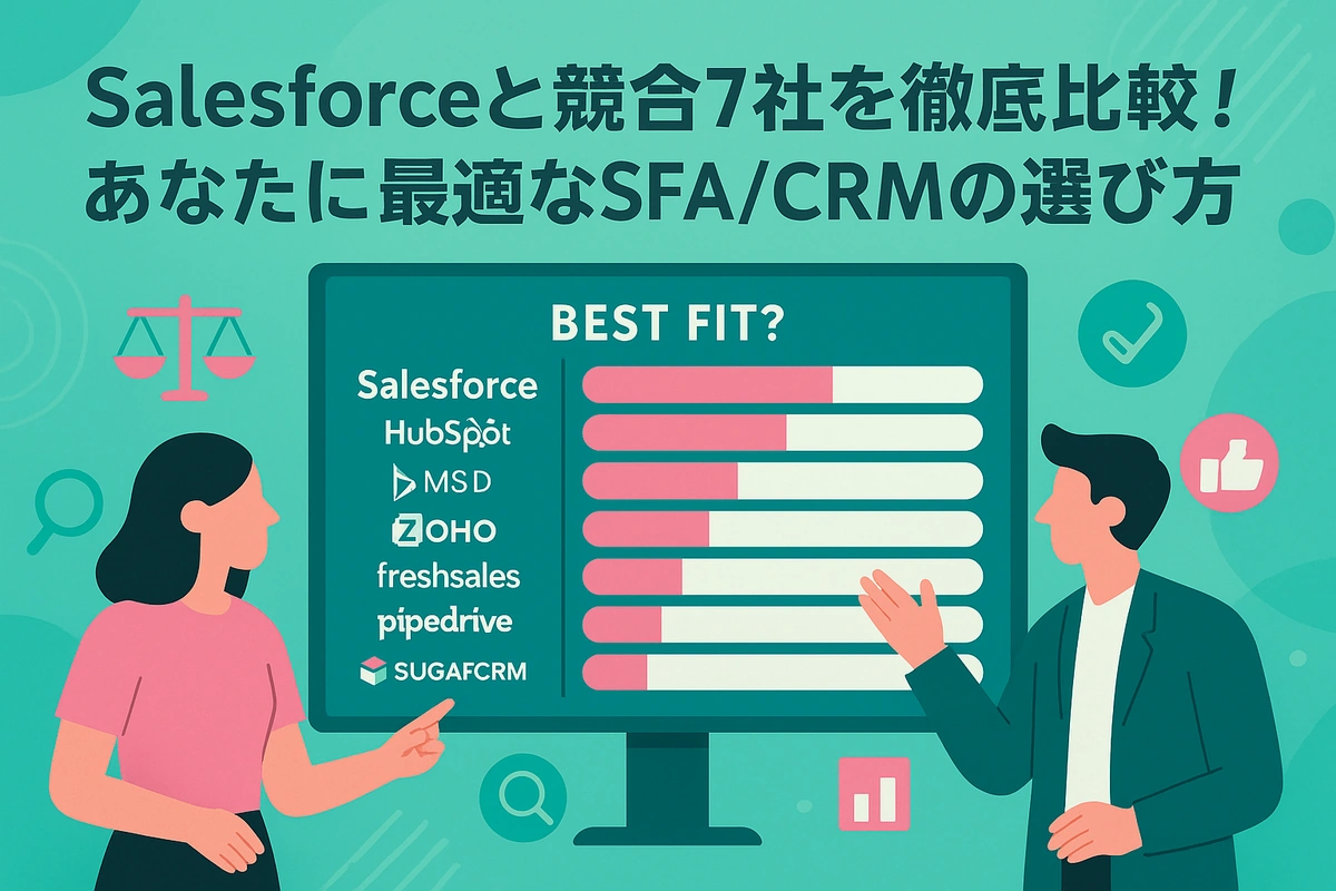 Salesforceと競合7社を徹底比較！あなたに最適なSFA/CRMの選び方
