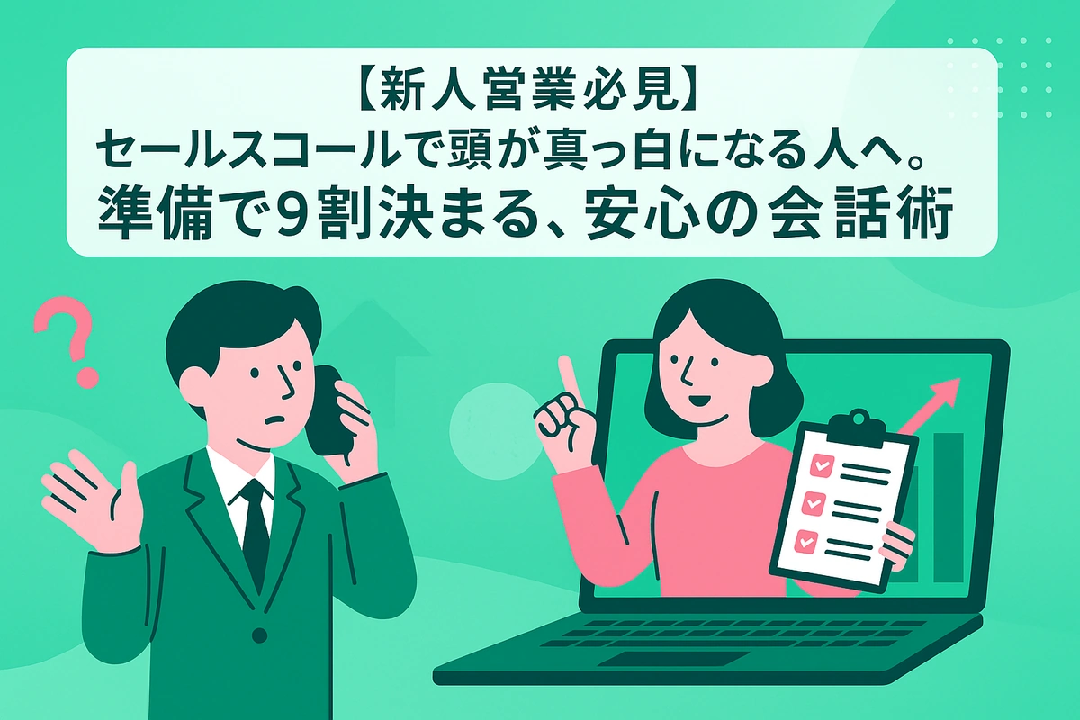 【新人営業必見】セールスコールで頭が真っ白になる人へ。準備で9割決まる、安心の会話術