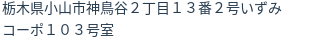 住所（登記所在地）