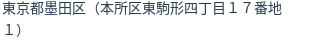住所（登記所在地）