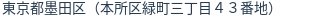 住所（登記所在地）