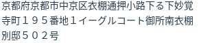 住所（登記所在地）