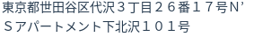 住所（登記所在地）