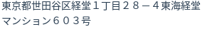 住所（登記所在地）