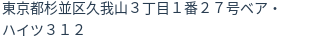 住所（登記所在地）