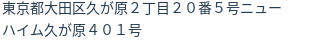 住所（登記所在地）