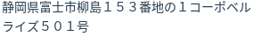 住所（登記所在地）