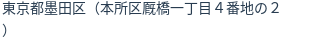 住所（登記所在地）