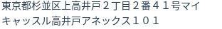 住所（登記所在地）