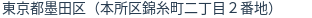 住所（登記所在地）