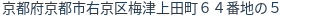 住所（登記所在地）