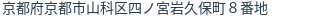 住所（登記所在地）