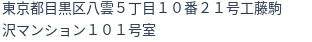 住所(登記所在地)