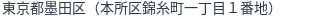 住所（登記所在地）