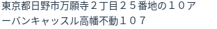 住所（登記所在地）