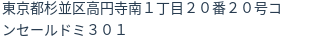 住所（登記所在地）