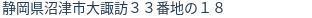 住所（登記所在地）