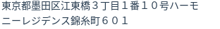 住所（登記所在地）