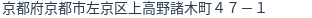 住所（登記所在地）