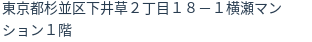 住所（登記所在地）