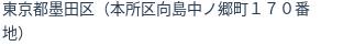 住所（登記所在地）