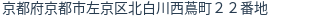 住所（登記所在地）