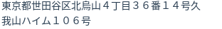 住所（登記所在地）
