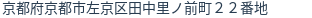 住所（登記所在地）