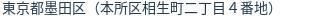 住所（登記所在地）