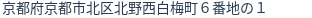 住所（登記所在地）