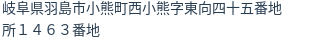 住所（登記所在地）