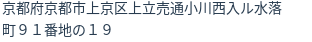住所（登記所在地）