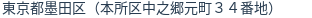 住所（登記所在地）