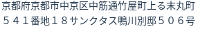 住所（登記所在地）