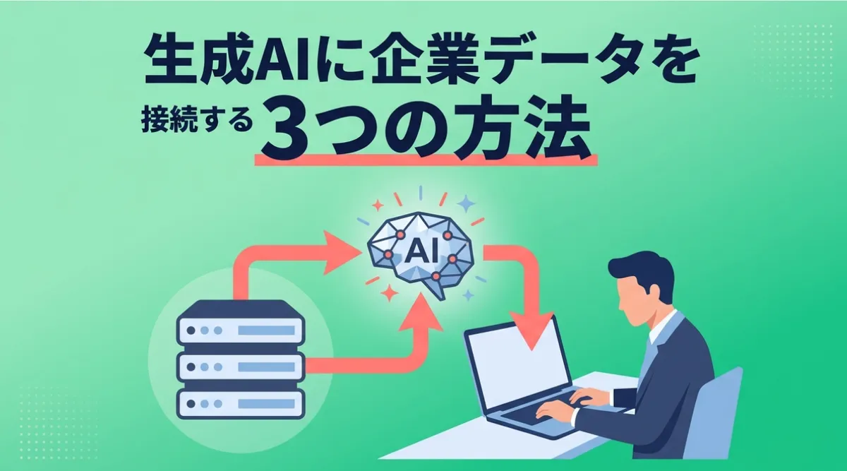 生成AIに企業データを接続する3つの方法