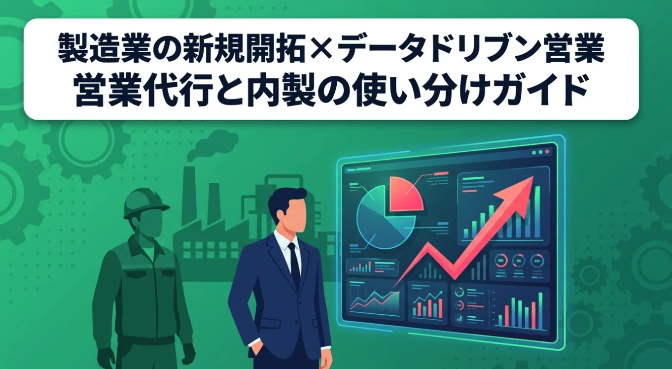 製造業の新規開拓完全ガイド｜7手法の比較・営業代行と内製の使い分け・データドリブン化【2026年版】