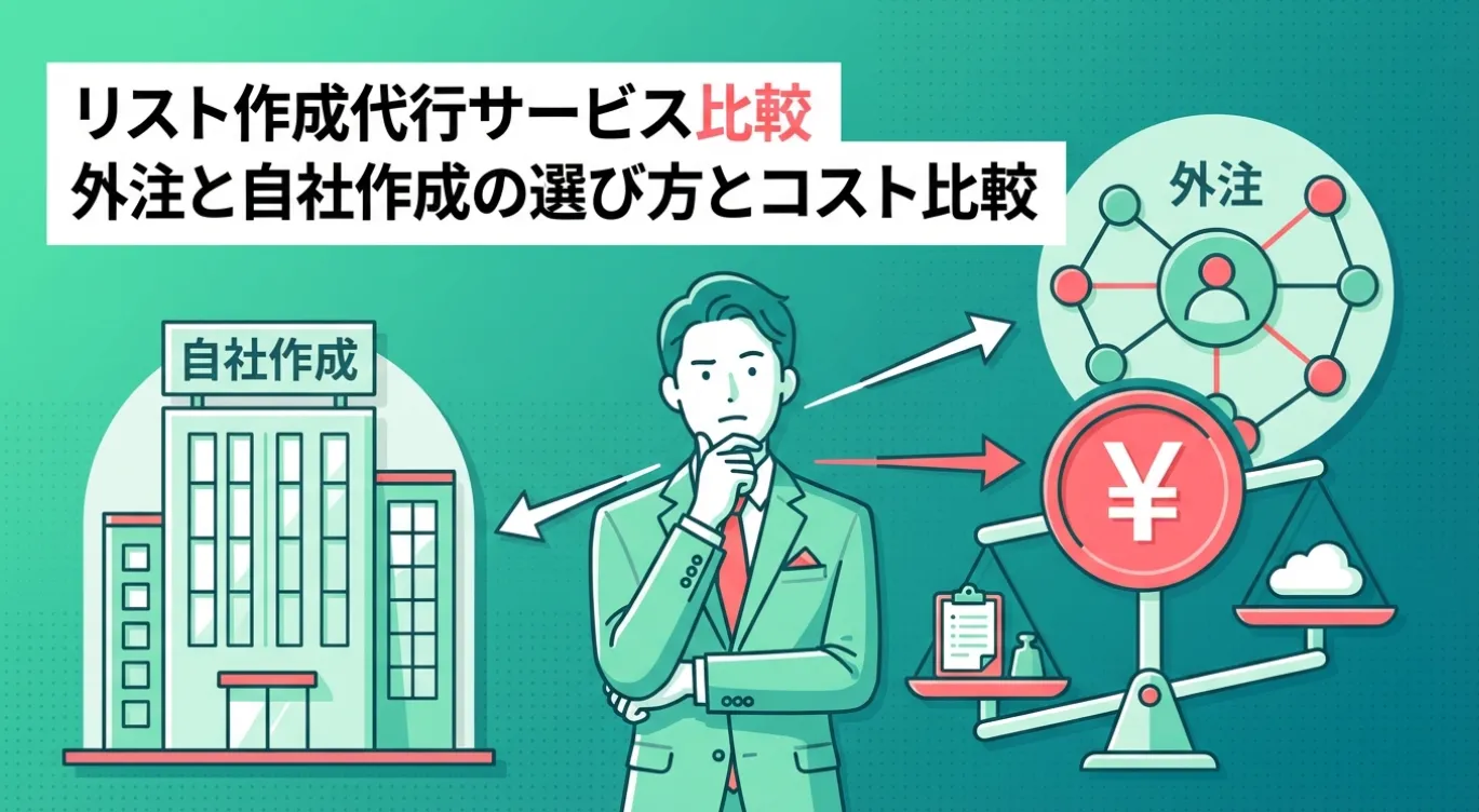 リスト作成代行サービス比較｜外注と自社作成の選び方とコスト比較